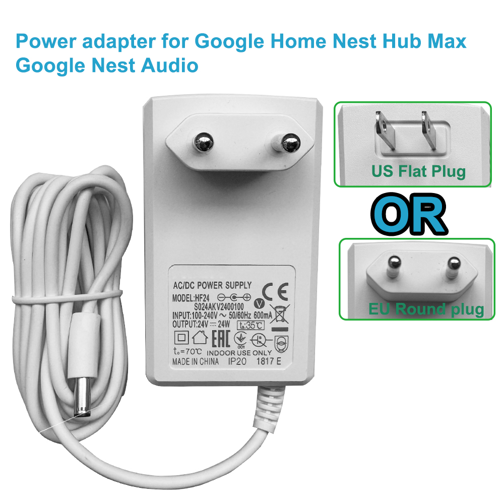 Google Speaker Nest Audio - Adaptador de fuente de alimentación de