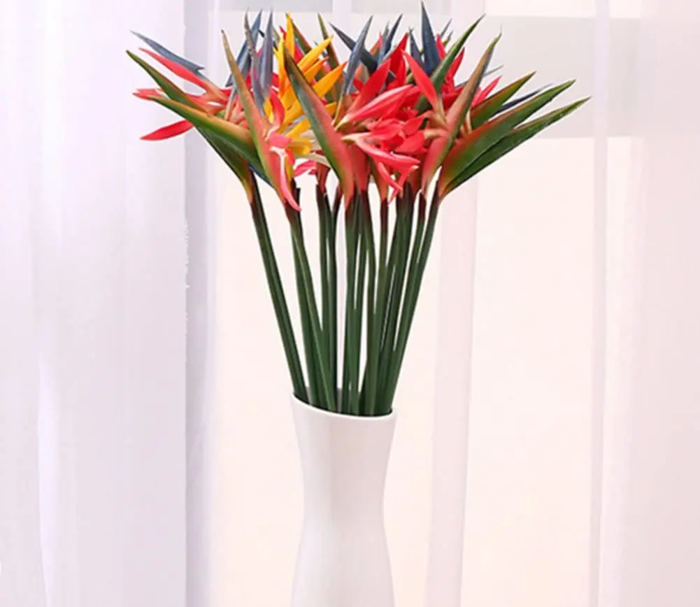 Bird Paradise Strelitzia - 8 Uds. De flores artificiales, tallos