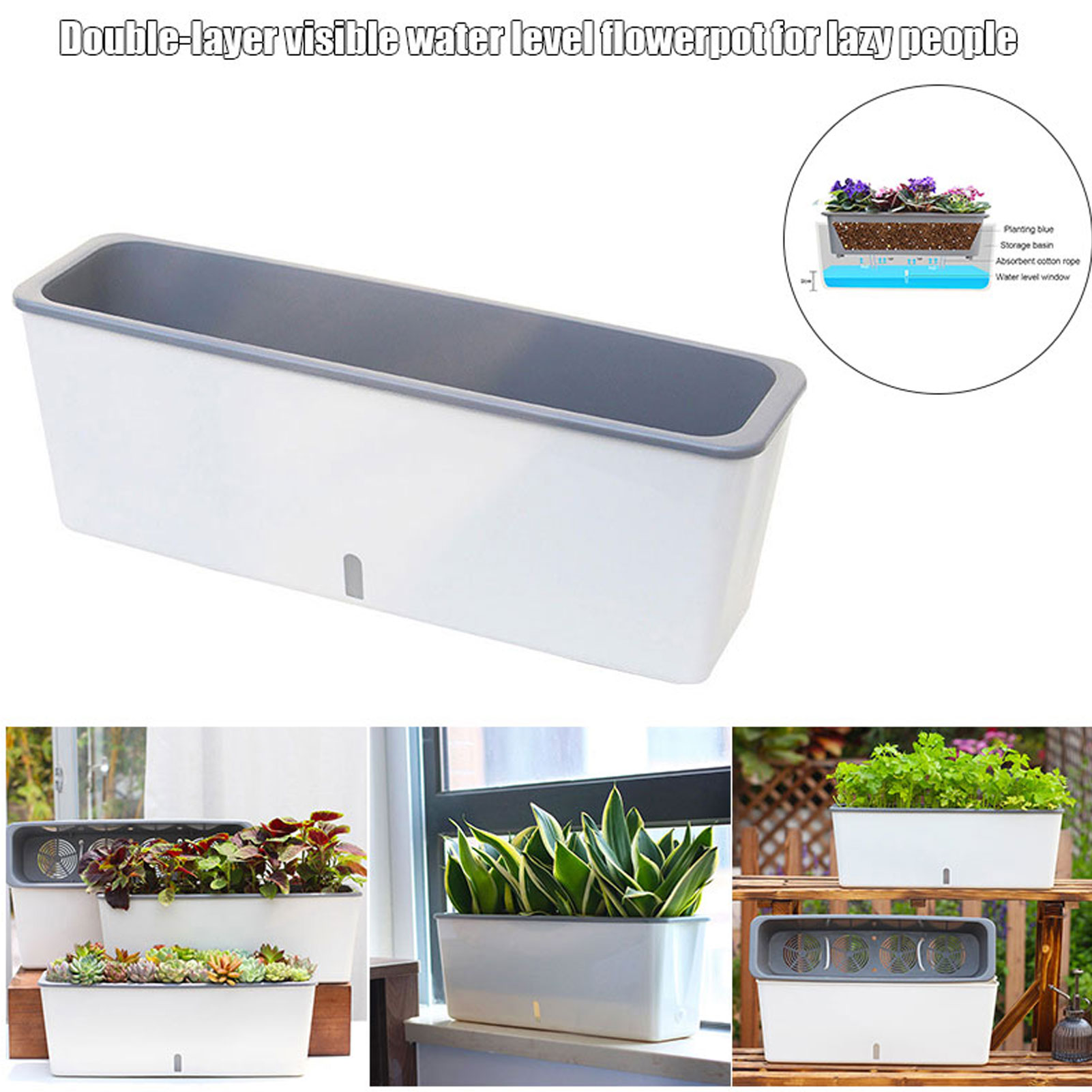 Macetas de autorriego con prác - Aloe Vera Pot reseña y precio