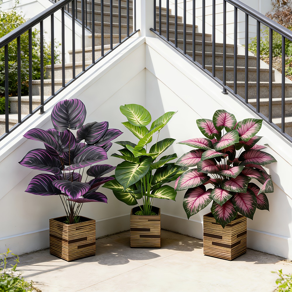 Juego de 3 Plantas Artificiale - Ficus Lyrata Tree reseña y precio