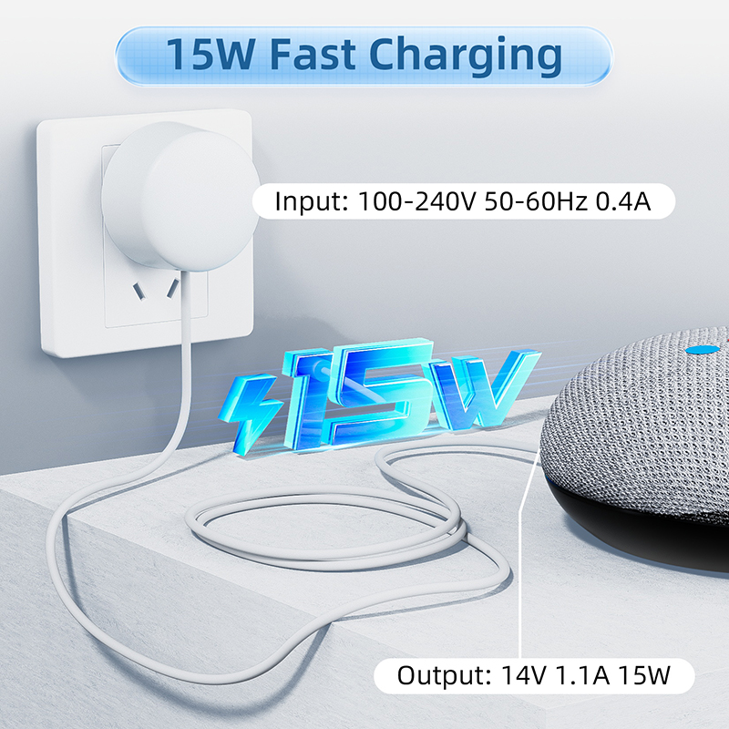 Cargador OEM de 15W para Googl - Google Speaker Nest Audio reseña y precio