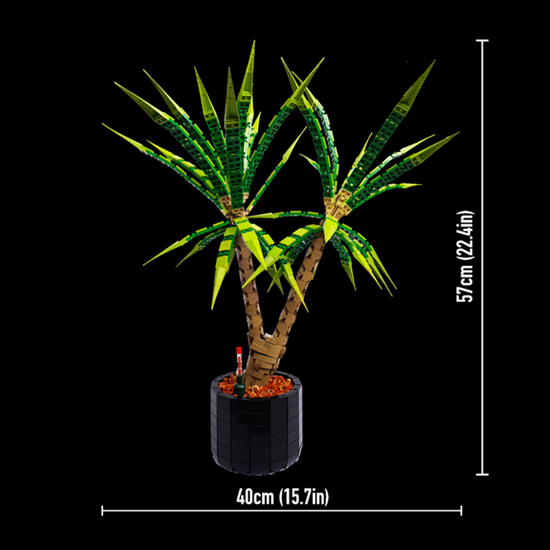 1961 piezas MOC Dracaena Margi - Dracaena Marginata reseña y precio